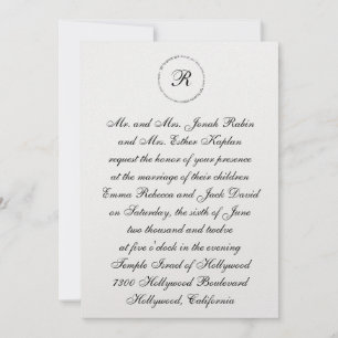 Hebräisches jüdisches Hochzeitsempfang Set Me als  Einladung