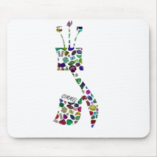 Hebräisches Letter GIMMEL aus Edelsteinen Mousepad
