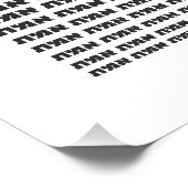 Hebräisches Typografisches Wort "EMMET" - Die Wahr Poster (Ecke)