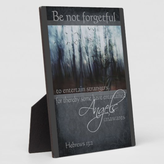 Hebräisches Zitat 13:2 Fotoplatte (Seite)