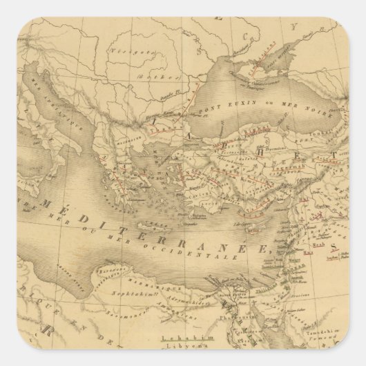 Hebreux Quadratischer Aufkleber (Vorderseite)