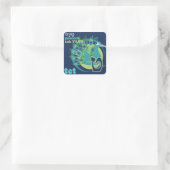 Hebrew Aleph-Bet Animal Stickers-Tet Quadratischer Aufkleber (Tasche)