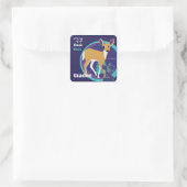 Hebrew Aleph-Bet Animal Stickers-Tzadee Quadratischer Aufkleber (Tasche)