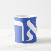 Hebrew Aleph Tav Blue und White Kaffeetasse (Mittel)