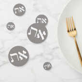Hebrew Aleph-Tav Konfetti (Gruppe)