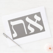 Hebrew Aleph Tav Rechteckiger Aufkleber (Umschlag)