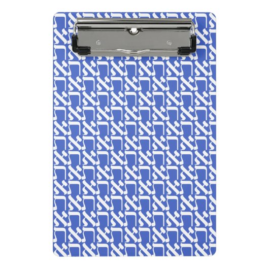 Hebrew Aleph Tav White Mini Klemmbrett (Vorderseite)