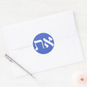 Hebrew Aleph Tav White Runder Aufkleber (Umschlag)