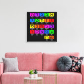 Hebrew Alephbet Leinwanddruck (Insitu (Wohnzimmer))