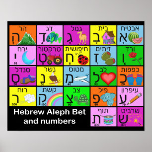 Hebrew Alephbet Poster