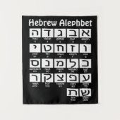 Hebrew Alephbet Tapestry Wandteppich (Vorderseite)