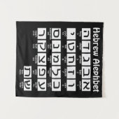 Hebrew Alephbet Tapestry Wandteppich (Vorderseite (Horizontal))
