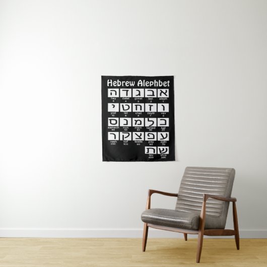 Hebrew Alephbet Tapestry Wandteppich (Beispiel)