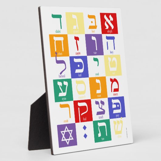 Hebrew Alphabet Fotoplatte (Seite)