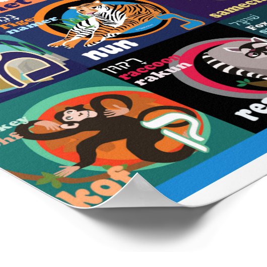 Hebrew Alphabet Poster (Ecke)