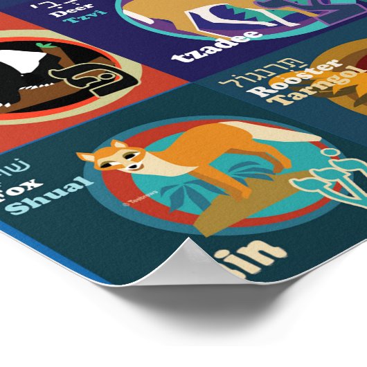 Hebrew Alphabet Poster (Ecke)