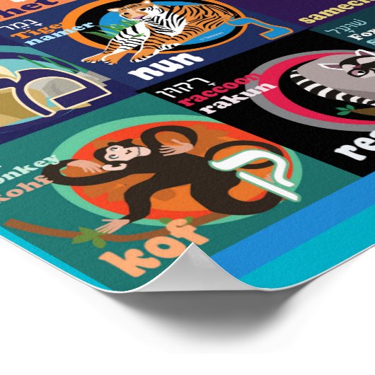 Hebrew Alphabet Poster (Ecke)