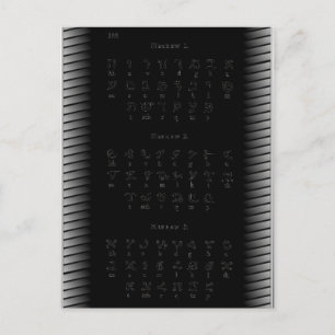 Hebrew Alphabet Postkarte