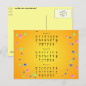 Hebrew Alphabet Postkarte (Vorne/Hinten)