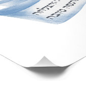 Hebrew Birkat Ha-Bayit Blessing für Zuhause Fotodruck (Ecke)