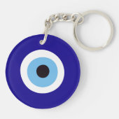 Hebrew Blessing Blue Evil Eye Schlüsselanhänger (Rückseite)