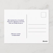 Hebrew Dreidel Silhouette Fotos Hanukkah Postcard Postkarte (Rückseite)