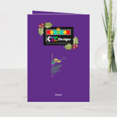 Hebrew Emanuel Dancer Weihnachtskarte Karte (Rückseite)