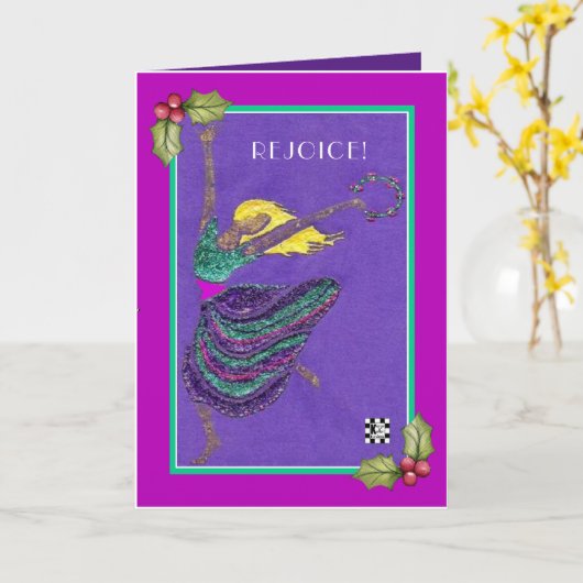 Hebrew Emanuel Dancer Weihnachtskarte Karte (Gelbe Blume)