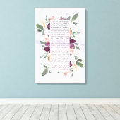 Hebrew Eshet Chayil Woman of Valor - biblisch Leinwanddruck (Insitu (Holzboden))