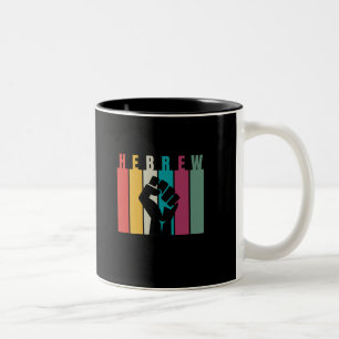 HEBREW Farbiges Kunstdesign Zweifarbige Tasse