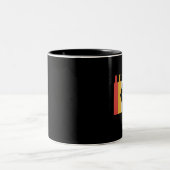 HEBREW Farbiges Kunstdesign Zweifarbige Tasse (Mittel)