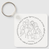 Hebrew: Feminism is the Radical... Jewish Feminist Schlüsselanhänger (Vorderseite)