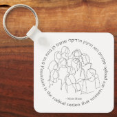 Hebrew: Feminism is the Radical... Jewish Feminist Schlüsselanhänger (Vorderseite)