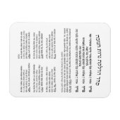 Hebrew Hadlakat Nerot Chanukah - Segnungen Menorah Magnet (Horizontal)