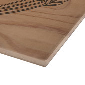 Hebrew Hamotzi Segen Imitats Wood Shabbat Challah Schneidebrett (Ecke)