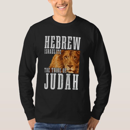 Hebrew Israelite Tribe Of Judah Lion Jew Jewish Is T-Shirt (Vorderseite)