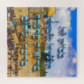 Hebrew Jewish Home Blessing Ivrit Numbers Puzzle (Horizontal)