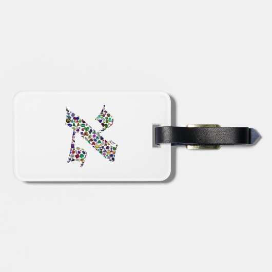 Hebrew Letter ALEF Gepäckanhänger (Rückseite horizontal)