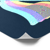 Hebrew Letter Alef Glitchy RGB Colors Poster (Ecke)