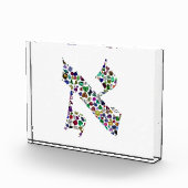 Hebrew Letter ALEF made with Gemstones Fotoblock (Rechts)