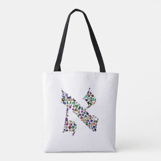 Hebrew Letter ALEF made with Gemstones Tasche (Rückseite)