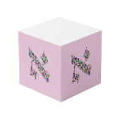 Hebrew Letter ALEF Würfel (Vorderseite Schrägansicht)