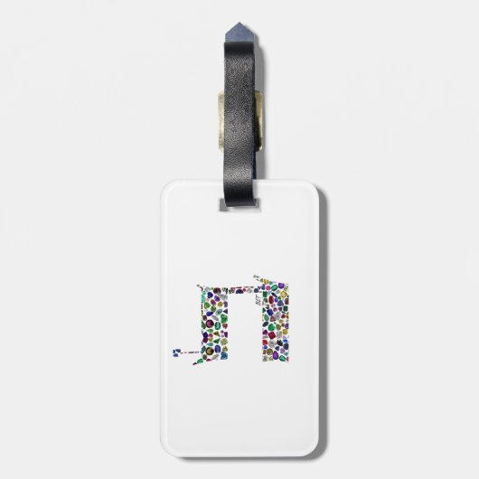 Hebrew Letter BET Gepäckanhänger (Rückseite vertikal)