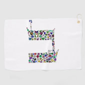 Hebrew Letter BET Golfhandtuch (Horizontal)