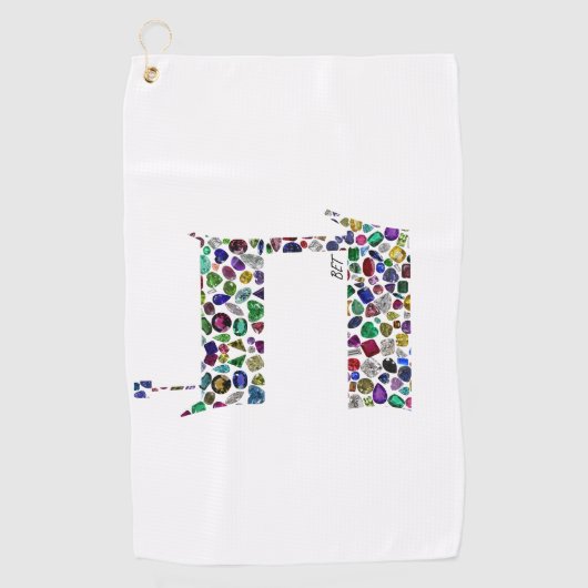Hebrew Letter BET Golfhandtuch (Vorderseite)