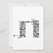 Hebrew Letter BET made with Gemstones Einladung (Rückseite)