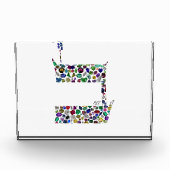 Hebrew Letter BET made with Gemstones Fotoblock (Vorderseite)