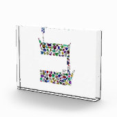 Hebrew Letter BET made with Gemstones Fotoblock (Rechts)