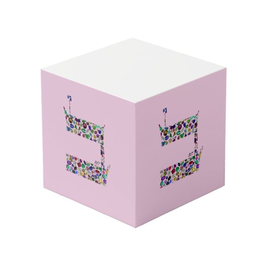 Hebrew Letter BET Würfel (Vorderseite Schrägansicht)