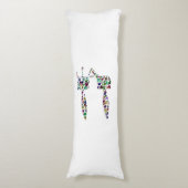 Hebrew Letter 'CHET' made with Diamonds and Gems Seitenschläferkissen (Vorderseite Vertikal)